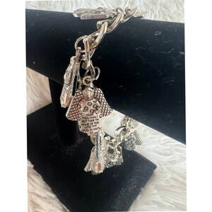 Chunky Chain Bracelet Ten Commandments Charms Faithcore Christian Y2K Revival